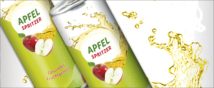 Werbe Apfel-Spritzer